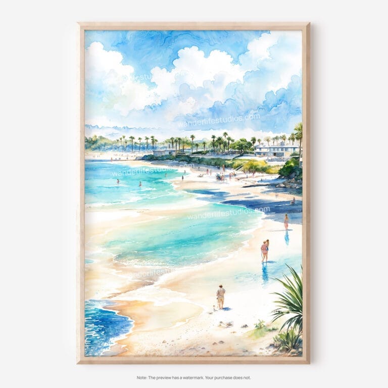 01 - San Diego Beach Watercolor Art - Digital Downloads - Main.jpg