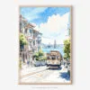 01 - San Francisco Tram Watercolor Art - Digital Downloads - Main.jpg