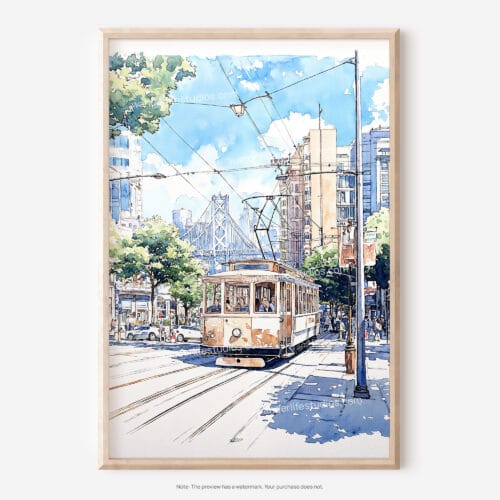 01 - San Francisco Watercolor Art - Digital Downloads - Main.jpg
