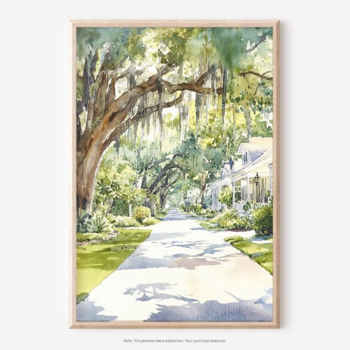 01 - Savannah Georgia Watercolor Art - Digital Downloads - Main.jpg