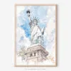01 - Statue of liberty Watercolor Art - Digital Downloads - Main.jpg