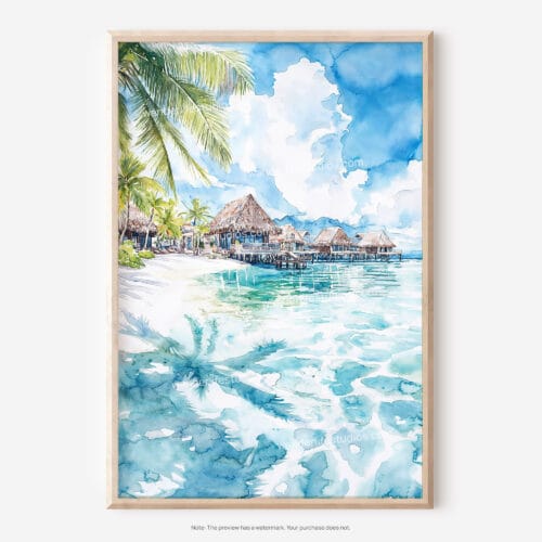 01 - Tahiti Watercolor Art - Digital Downloads - Main.jpg