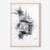 01 - Thailand - Tuk Tuk 1 Pencil Drawing Art - Digital Downloads - Main.jpg