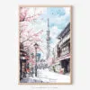 01 - Tokyo Skytree Watercolor Art - Digital Downloads - Main.jpg