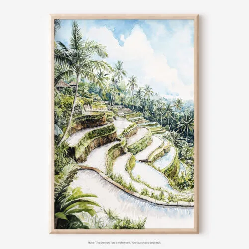 01 - Ubud Bali Watercolor Art - Digital Downloads - Main.jpg