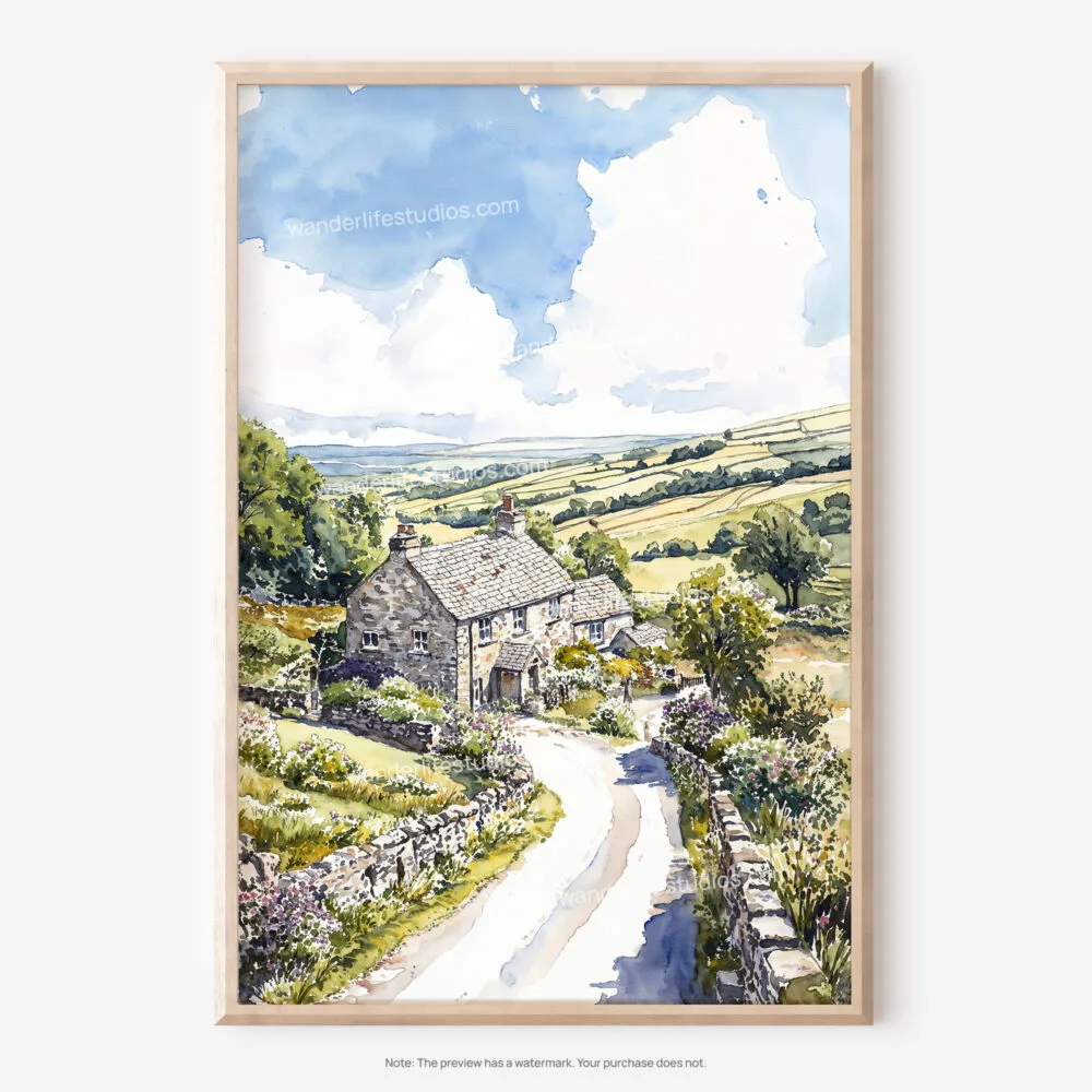 01 - Yorkshire Dales Watercolor Art - Digital Downloads - Main.jpg