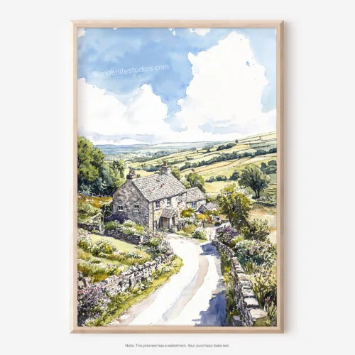 01 - Yorkshire Dales Watercolor Art - Digital Downloads - Main.jpg