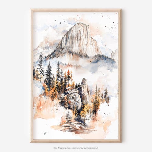 01 - Yosemite Watercolor Art - Digital Downloads - Main.jpg