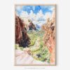 01 - Zion Canyon Watercolor Art - Digital Downloads - Main.jpg