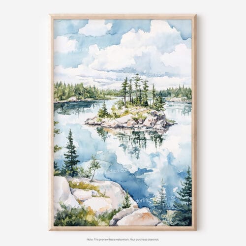 01 - voyageurs national park watercolor Art - Digital Downloads - Main.jpg