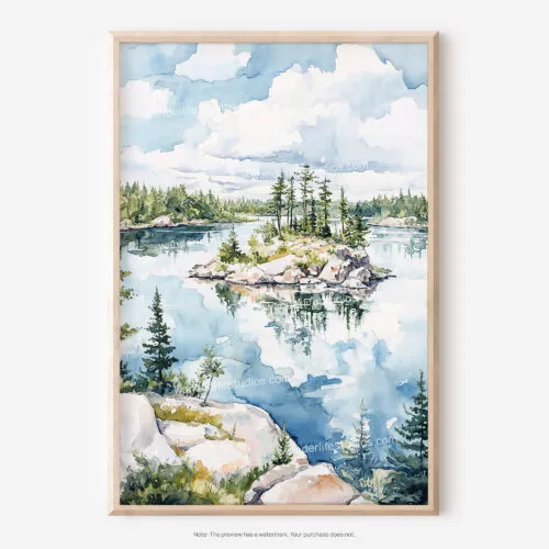 01 - voyageurs national park watercolor Art - Digital Downloads - Main.jpg
