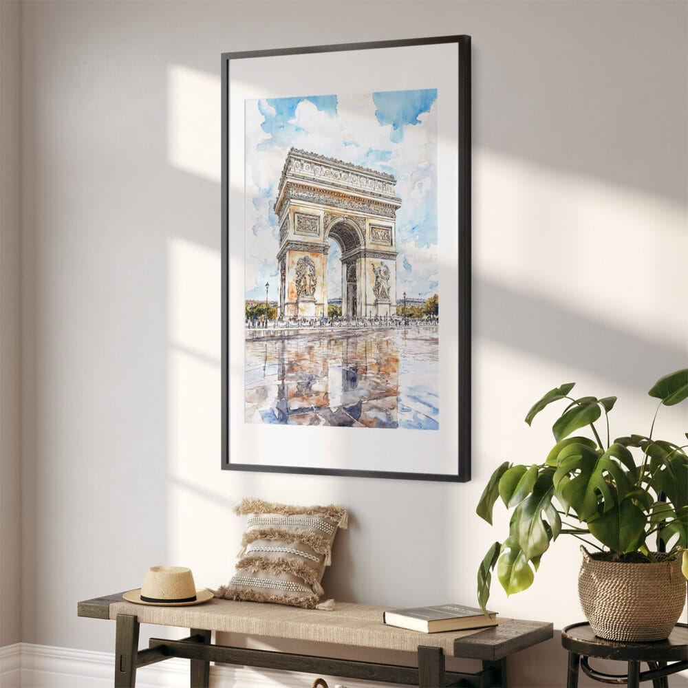 02 - Arc De Triomphe watercolor Art - Digital Downloads - Hallway.jpg 02 - Arc De Triomphe watercolor Art - Digital Downloads - Hallway.jpg