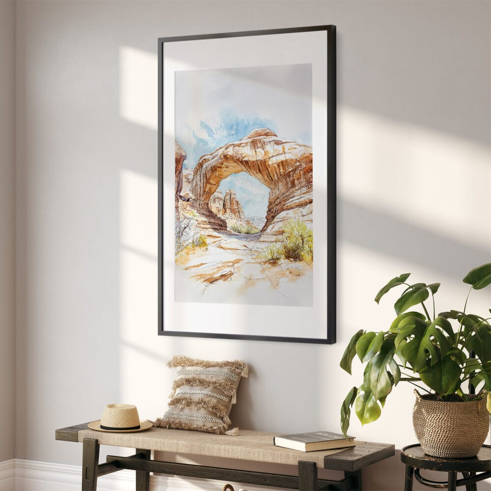 02 - Arches National Park Watercolor Art - Digital Downloads - Hallway.jpg 02 - Arches National Park Watercolor Art - Digital Downloads - Hallway.jpg
