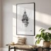 02 - Big Ben Clock Tower Pencil Drawing Art - Digital Downloads - Hallway.jpg