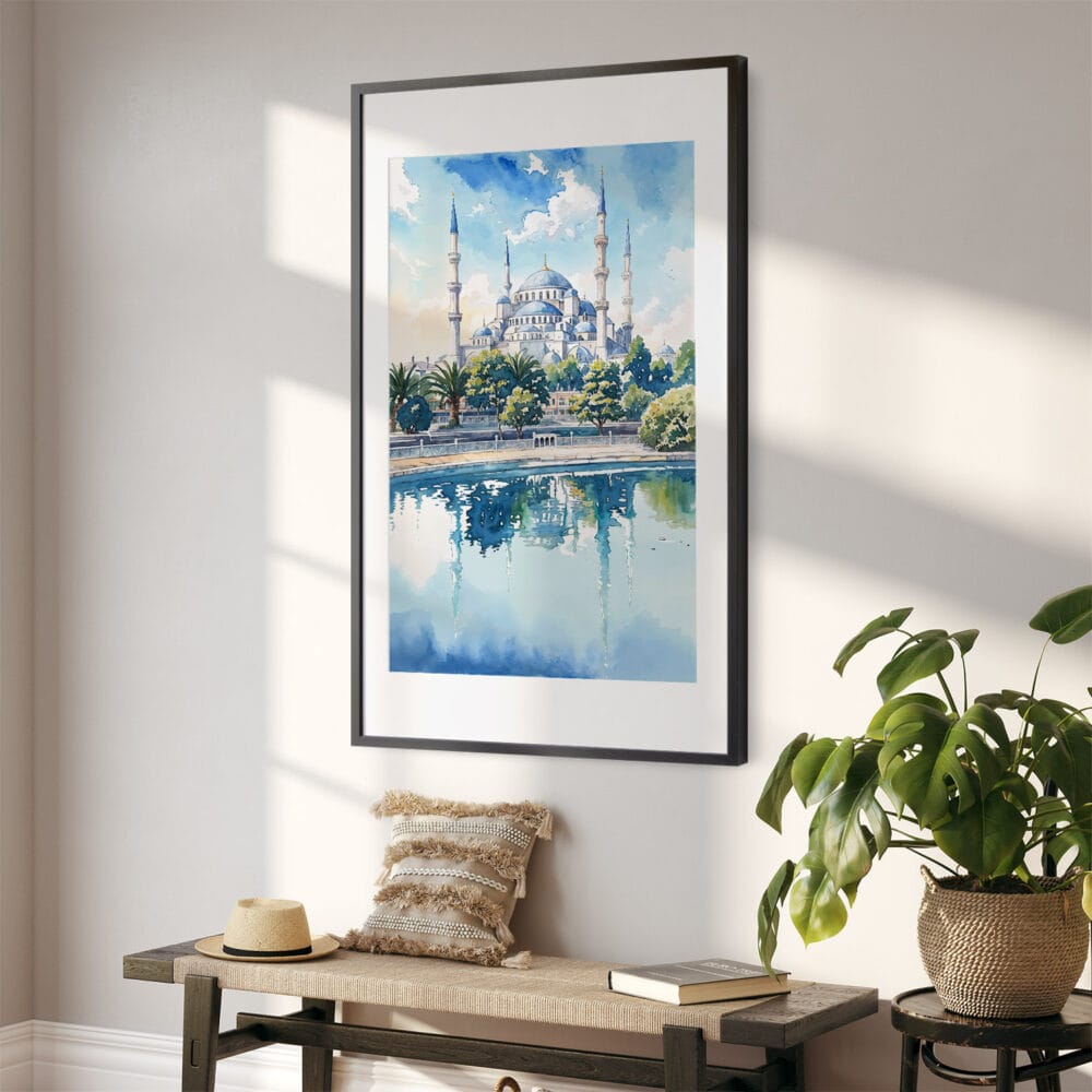 02 - Blue Mosque Watercolor Art - Digital Downloads - Hallway.jpg 02 - Blue Mosque Watercolor Art - Digital Downloads - Hallway.jpg