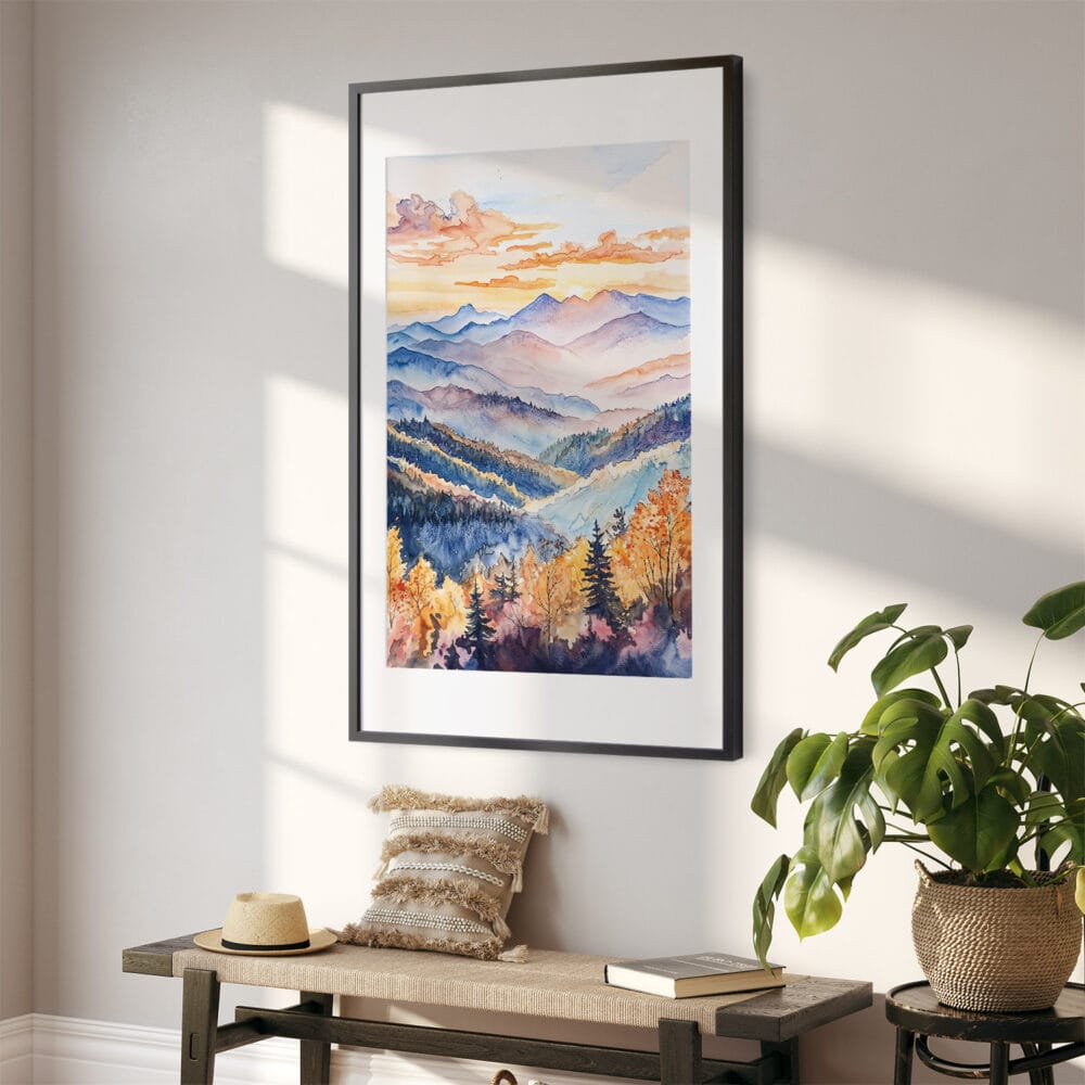 02 - Blue Ridge Mountains Watercolor Art - Digital Downloads - Hallway.jpg 02 - Blue Ridge Mountains Watercolor Art - Digital Downloads - Hallway.jpg