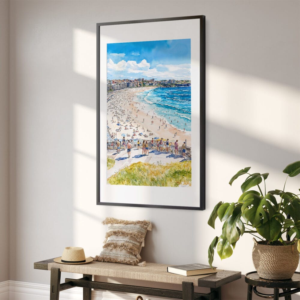 02 - Bondi Beach Watercolor Art - Digital Downloads - Hallway.jpg 02 - Bondi Beach Watercolor Art - Digital Downloads - Hallway.jpg