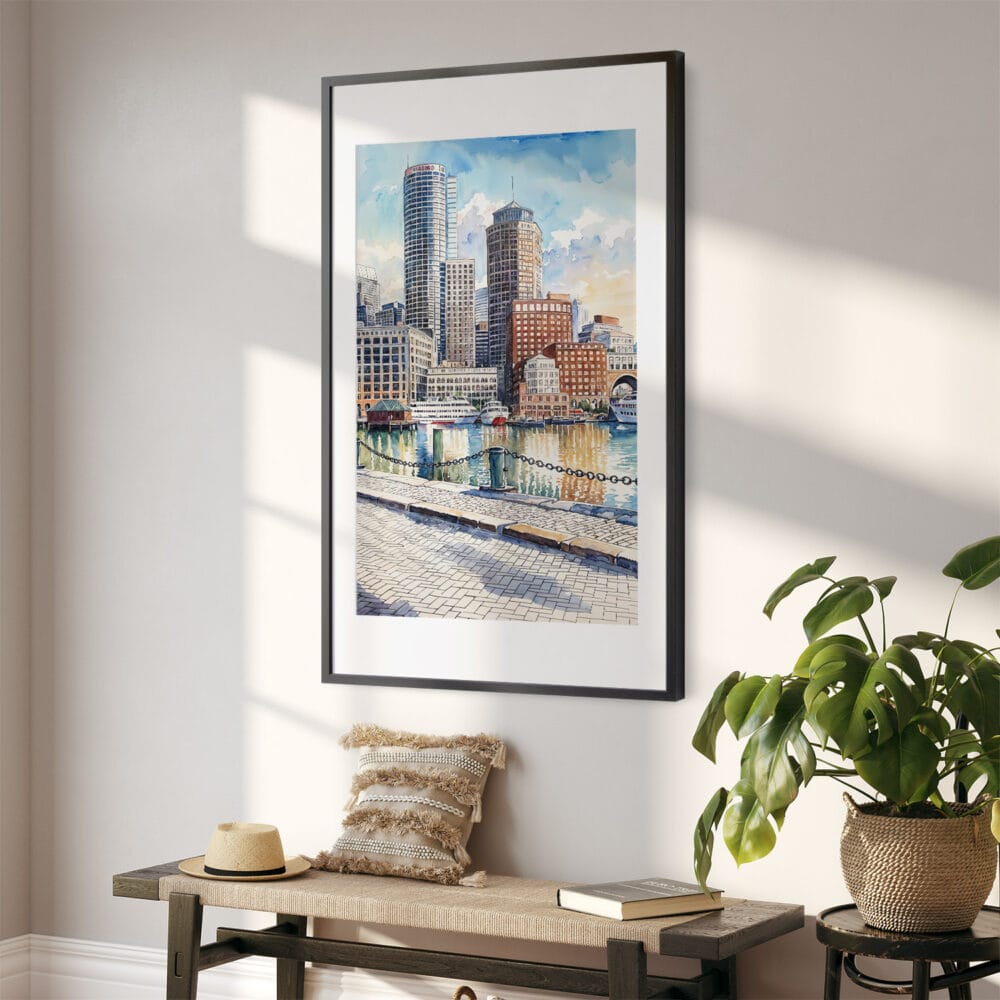 02 - Boston Harbor Watercolor Art - Digital Downloads - Hallway.jpg 02 - Boston Harbor Watercolor Art - Digital Downloads - Hallway.jpg
