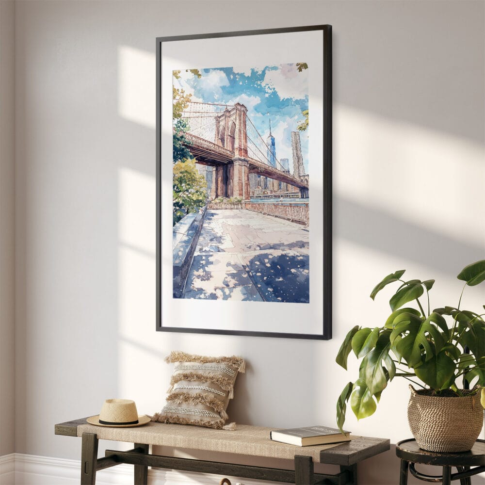 02 - Brooklyn Bridge Watercolor Art - Digital Downloads - Hallway.jpg 02 - Brooklyn Bridge Watercolor Art - Digital Downloads - Hallway.jpg