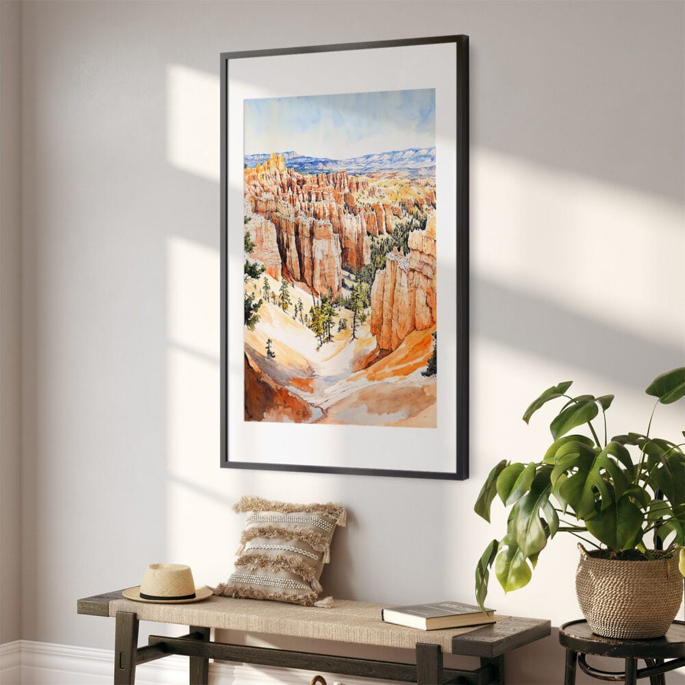 02 - Bryce Canyon National Park Watercolor Art - Digital Downloads - Hallway.jpg 02 - Bryce Canyon National Park Watercolor Art - Digital Downloads - Hallway.jpg