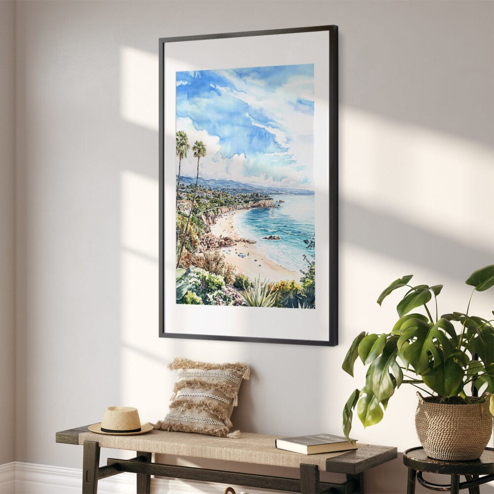 02 - California Laguna Beach Watercolor Art - Digital Downloads - Hallway.jpg 02 - California Laguna Beach Watercolor Art - Digital Downloads - Hallway.jpg