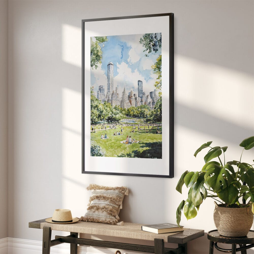 02 - Central Park New York Watercolor Art - Digital Downloads - Hallway.jpg 02 - Central Park New York Watercolor Art - Digital Downloads - Hallway.jpg