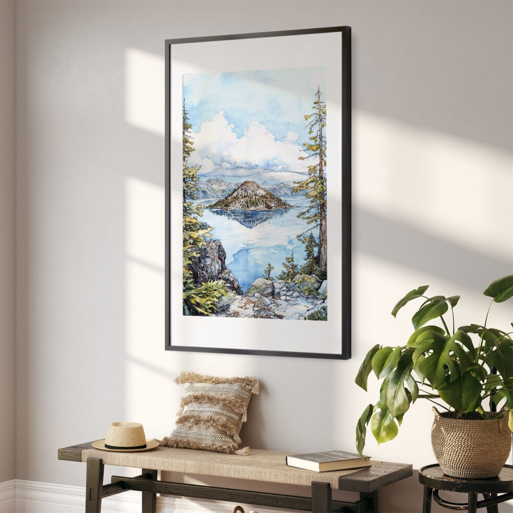 02 - Crater Lake National Park Watercolor Art - Digital Downloads - Hallway.jpg 02 - Crater Lake National Park Watercolor Art - Digital Downloads - Hallway.jpg