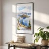 02 - Crater Lake Watercolor Art - Digital Downloads - Hallway.jpg