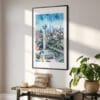 02 - Dallas Texas Skyline Watercolor Art - Digital Downloads - Hallway.jpg