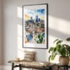02 - Denver Colorado Skyline Watercolor Art - Digital Downloads - Hallway.jpg