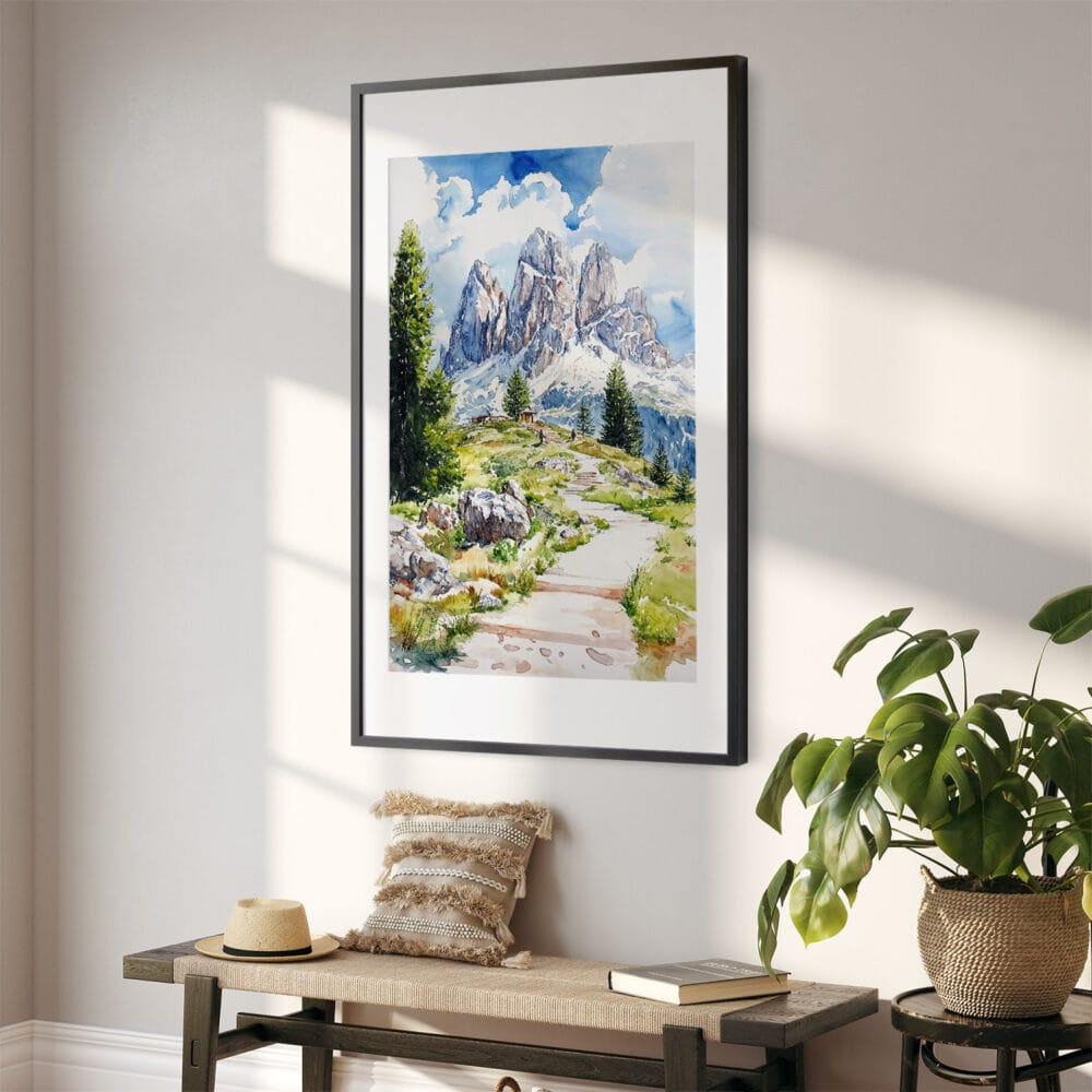 02 - Dolomites Hiking Watercolor Art - Digital Downloads - Hallway.jpg 02 - Dolomites Hiking Watercolor Art - Digital Downloads - Hallway.jpg
