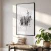 02 - Empire State Building Pencil Drawing Art - Digital Downloads - Hallway.jpg