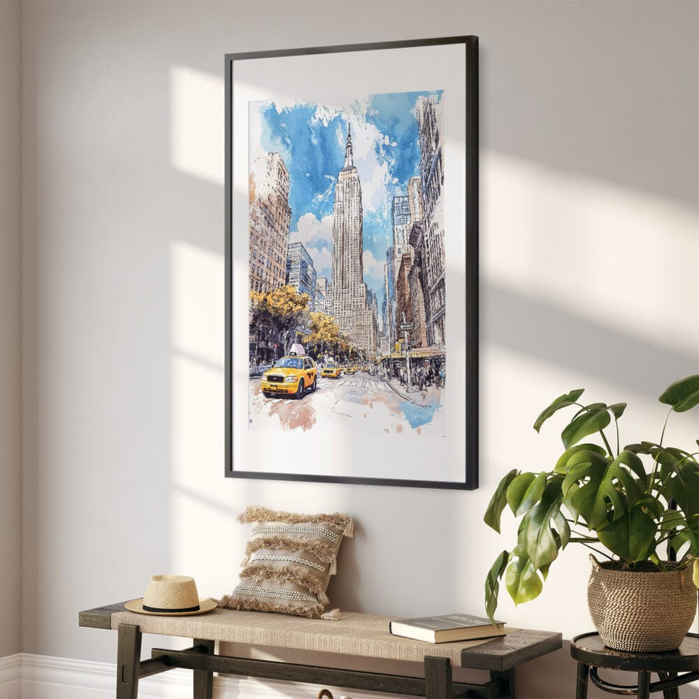 02 - Empire State Building Watercolor Art - Digital Downloads - Hallway.jpg 02 - Empire State Building Watercolor Art - Digital Downloads - Hallway.jpg
