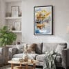 02 - Framed Amritsar India Watercolor Canvas Print - Skandinavian Living Room.jpg