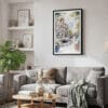 02 - Framed Amsterdam - Grachtengordel Boat - Watercolor Canvas Print - Skandinavian Living Room.jpg