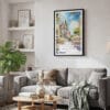 02 - Framed Barcelona Sagrada Familia - Watercolor Canvas Print - Skandinavian Living Room.jpg