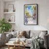 02 - Framed Barcelona Watercolor Canvas Print - Skandinavian Living Room.jpg