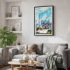 02 - Framed Beijing Skyline Watercolor Canvas Print - Skandinavian Living Room.jpg