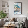 02 - Framed Bergen Norway Watercolor 1 Canvas Print - Skandinavian Living Room.jpg