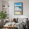 02 - Framed Bondi Beach Watercolor Canvas Print - Skandinavian Living Room.jpg