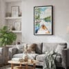 02 - Framed Boundary Waters Minnesota Watercolor Canvas Print - Skandinavian Living Room.jpg