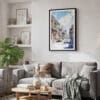 02 - Framed Bourbon Street New Orleans Watercolor Canvas Print - Skandinavian Living Room.jpg