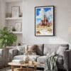 02 - Framed Capitol Reef National Park Watercolor Canvas Print - Skandinavian Living Room.jpg