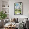 02 - Framed Central Park New York Watercolor Canvas Print - Skandinavian Living Room.jpg