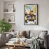 02 - Framed Chiang Mai Doi Suthep Watercolor Canvas Print - Skandinavian Living Room.jpg