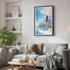 02 - Framed Chicago Skyline - Watercolor Canvas Print - Skandinavian Living Room.jpg
