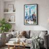 02 - Framed Chicago Willis Tower Watercolor Canvas Print - Skandinavian Living Room.jpg