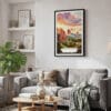 02 - Framed Colorado Springs Watercolor Canvas Print - Skandinavian Living Room.jpg