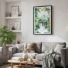 02 - Framed Costa Rica Arenal Volcano Watercolor Canvas Print - Skandinavian Living Room.jpg