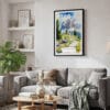 02 - Framed Dolomites Hiking Watercolor Canvas Print - Skandinavian Living Room.jpg
